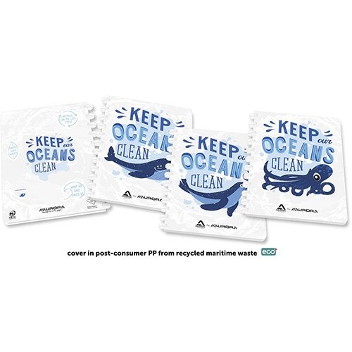 Adoc Aurora Adoc schrift Ocean Waste Plastics A4 gelijnd