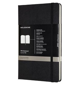 Moleskine Moleskine notitieboek professional,  ft A4, gelijnd, harde cover, 189 blad, zwart