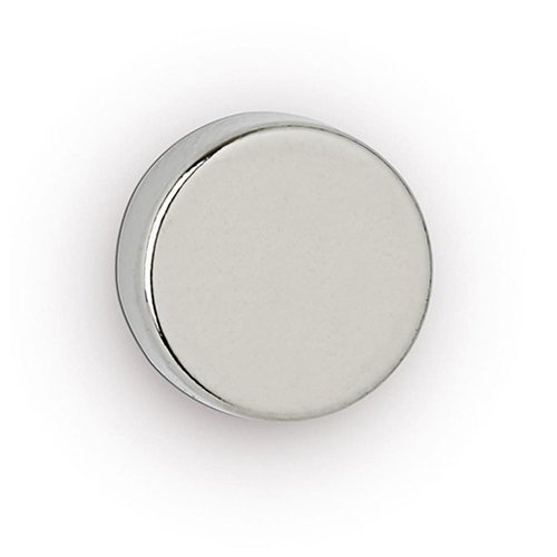 Maul MAUL neodymium schijfmagneet, ft 12 x 5 mm, trekkracht 4 kg, zilver, blister van 4 stuks