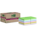 Post-It Super Sticky Post-it Super Sticky Notes Recycled, 70 vel, ft 47,6 x 47,6 mm, assorti, pak van 12 blokken