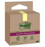 Post-It Super Sticky Post-it Super Sticky Notes Recycled, 47,6 x 47,6 mm geel