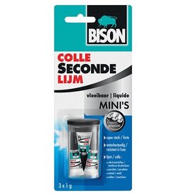Bison Bison Sec Lijm Vloeibaar 3X1G [1st]