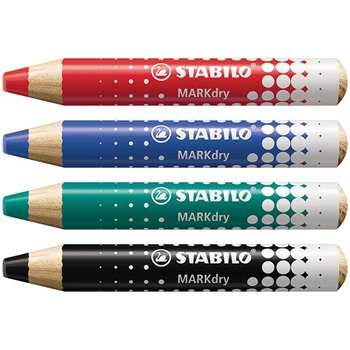 Stabilo Stabilo MARKdry potlood voor whiteboards, etui van 4st.