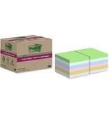 Post-It Super Sticky Post-it Super Sticky Notes Recycled, 70 vel, ft 76 x 76 mm, assorti, pak van 12 blokken