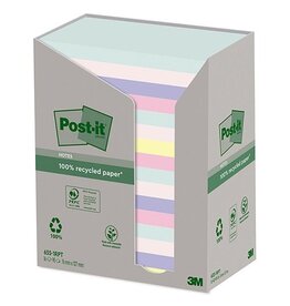 Post-it recycled notes Nature 100 vel, 76 x 127mm 16 blokken