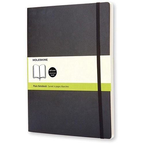 Moleskine Moleskine notitieboek, ft 19 x 25 cm, effen, soepele cover, 192 blad, zwart