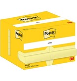Post-It Notes Post-It Notes, 100 vel, ft 51 x 76 mm, geel, pak van 12 blokken