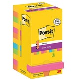 Post-It Super Sticky Post-It Super Sticky Z-Notes Carnival, 90 vel, ft 76 x 76 mm, 8 + 4 GRATIS