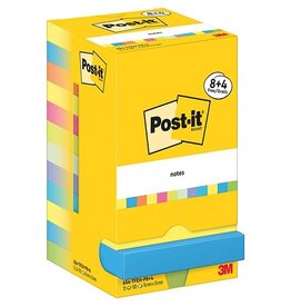 Post-It Notes Post-It Notes Energetic, 100 vel, ft 76 x 76 mm, 8 + 4 GRATIS
