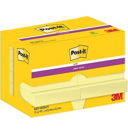 Post-It Super Sticky Post-It Super Sticky Notes, 90 vel, 47,6 x 47,6 mm geel