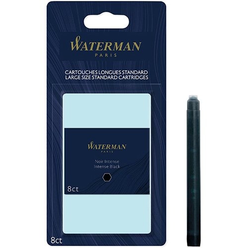 Waterman Waterman inktpatronen Standard Long, zwart (Intense) 8st.