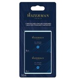 Waterman Waterman inktpatronen Standard Long, blauw (Serenity) 32st.