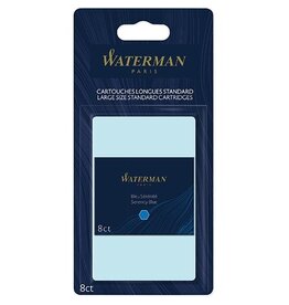 Waterman Waterman inktpatronen Standard Long, blauw (Serenity) 8st.