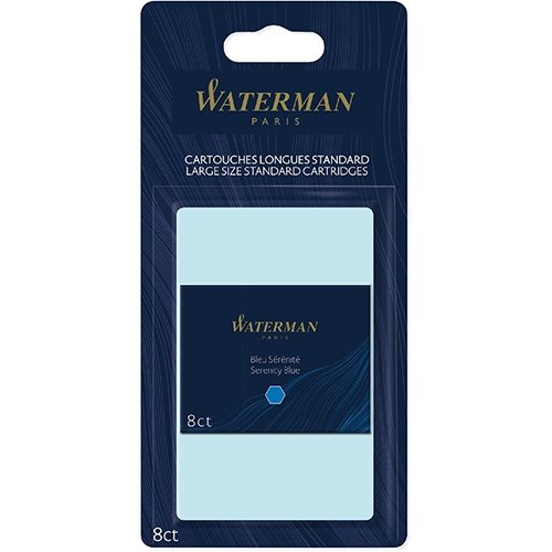 Waterman Waterman inktpatronen Standard Long, blauw (Serenity) 8st.