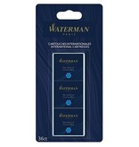 Waterman Waterman inktpatronen Standard, blauw (Serenity) 36st.