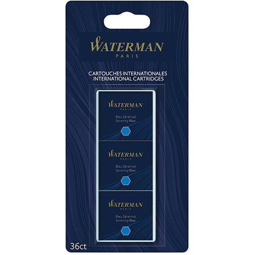 Waterman Waterman inktpatronen Standard, blauw (Serenity) 36st.