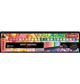 Stabilo STABILO BOSS ORIGINAL markeerstift Arty, deskset van 23 stuks in geassorteerde kleuren