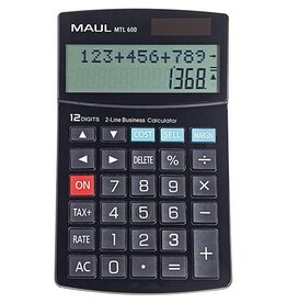 Maul Maul bureaurekenmachine MTL 600, 2-regelig, zwart