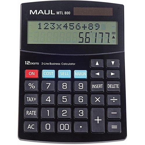 Maul Maul bureaurekenmachine MTL 800, 2-regelig, zwart