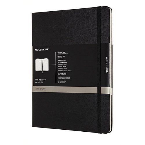 Moleskine Moleskine notitieboek professional, 19 x 25 cm, zwart