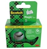 Scotch Scotch Magic Tape plakband ft 19 mm x 7,5 m, dispenser + 3 rolletjes, ophangbaar doosje