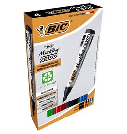 Bic Bic permanent marker Marking 2300 ECOlutions, doos van 4 stuks, assorti