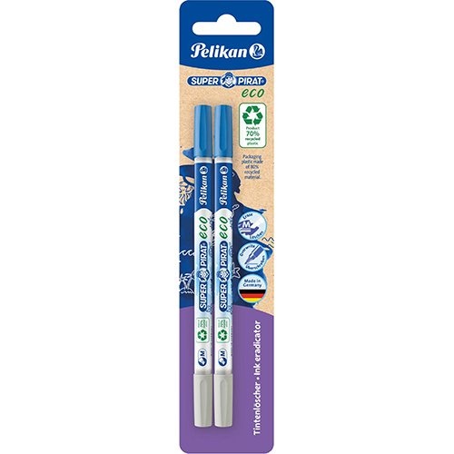 Pelikan Pelikan Super Pirat Eco inktuitwisser, blister van 2 stuks