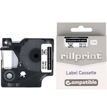 Rillprint Rillprint compatible D1 tape voor Dymo 9 mm zwart op wit