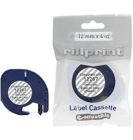 Rillprint Rillprint compatible LetraTAG tape voor Dymo 12 mm transp.