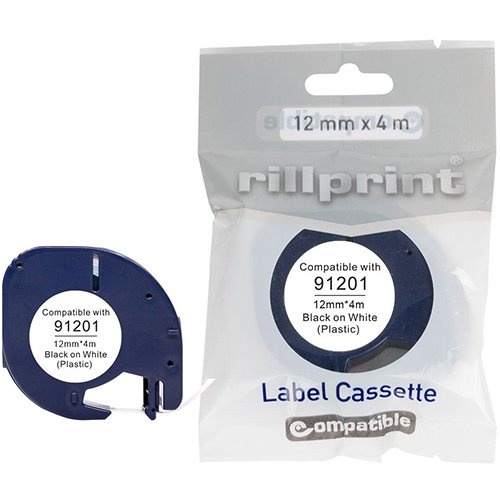 Rillprint Rillprint compatible LetraTAG tape voor Dymo 12 mm plastic
