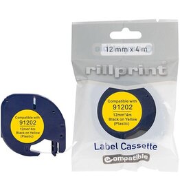 Rillprint Rillprint compatible LetraTAG tape voor Dymo 12 mm plastic