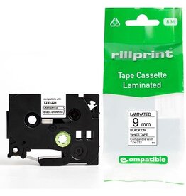 Rillprint Rill Comp Tape Tze 9Mm Zw/Wt [1st]