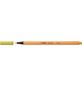 Stabilo STABILO point 88 fineliner, mosterdgeel — levering per 10