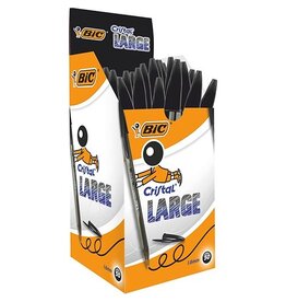 Bic Bic balpen Cristal Large, brede punt, zwart — levering per 50