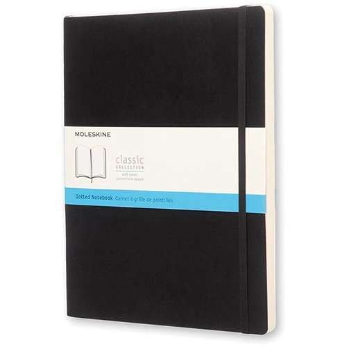 Moleskine Moleskine notitieboek,  ft 19 x 25 cm, puntraster, soepele cover, 192 blad, zwart