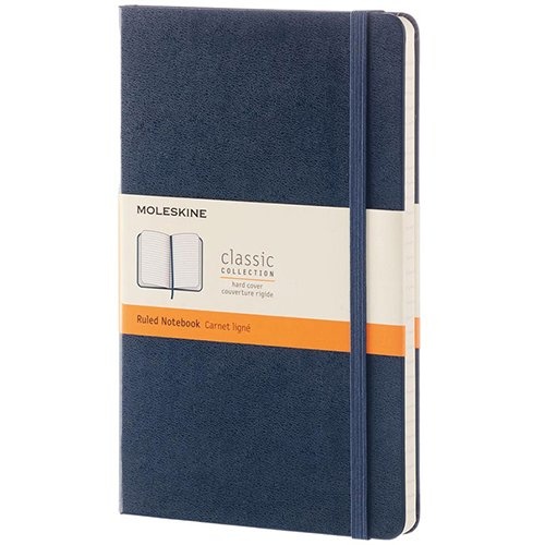 Moleskine Moleskine notitieboek, ft 13 x 21 cm, gelijnd, harde cover, 240 blad, saffier