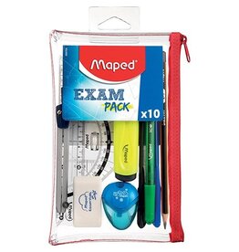 Maped Maped examenset, 10 -delig, in transparant etui [12st]