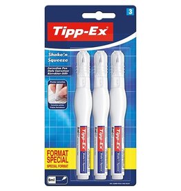 Tipp-ex Tipp-Ex correctiepen Shake 'n Squeeze, blister van 3 stuks, special format