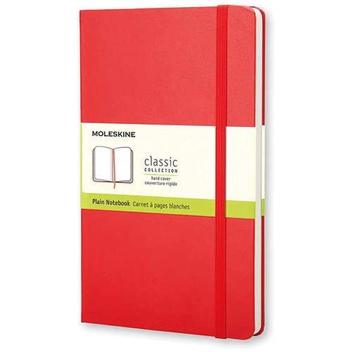 Moleskine Moleskine notitieboek, 9 x 14 cm, effen, 192 blad, rood