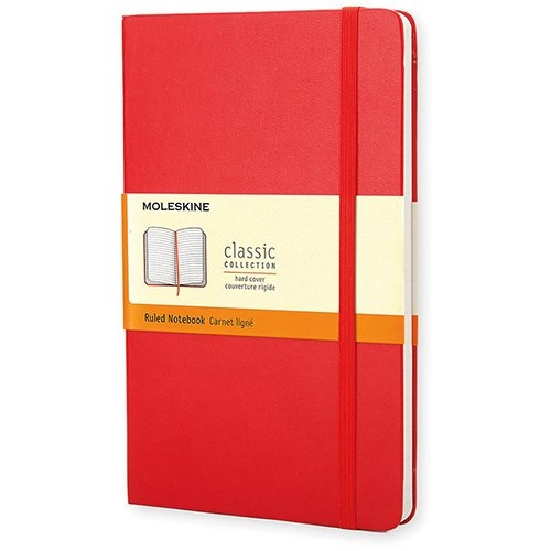 Moleskine Moleskine notitieboek, 13 x 21 cm, gelijnd, 240 blad, rood