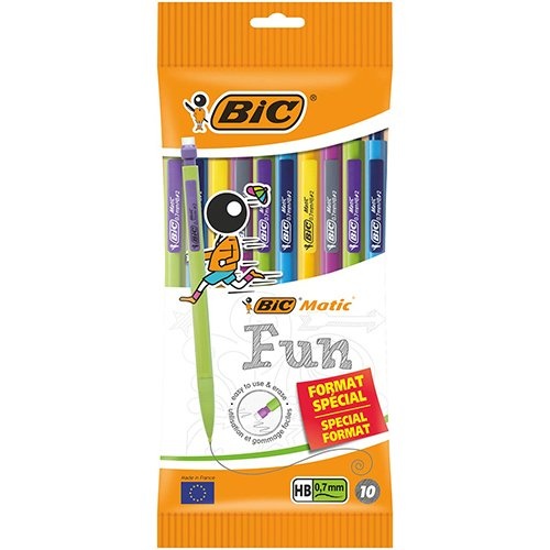 Bic Bic Matic vulpotlood Fun 0,7 mm, ophangzakje van 10 stuks
