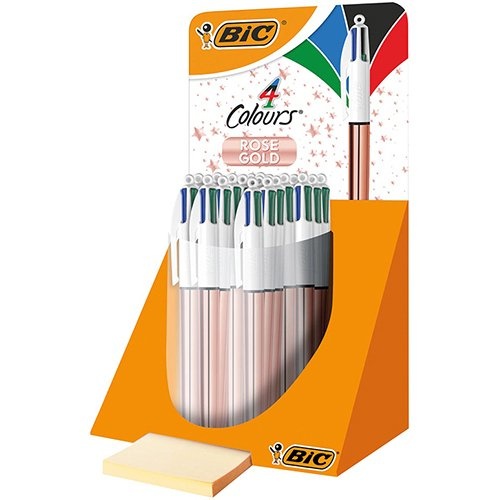 Bic Bic 4 Colours Rose Gold, balpen, display van 20st.