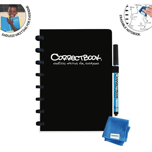 Correctbook Correctbook A5 Original: uitwisbaar / herbruikbaar zwart