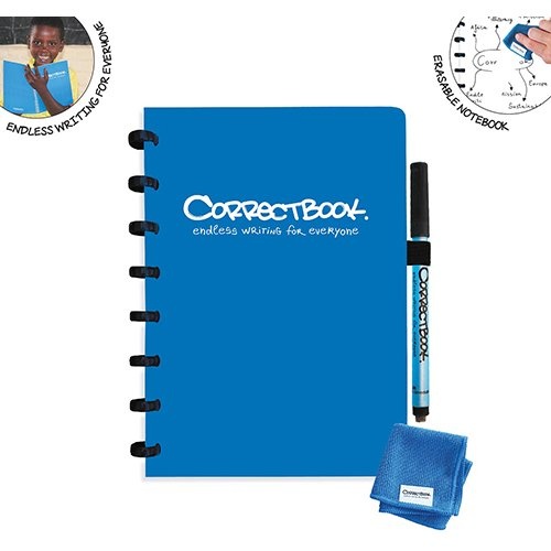 Correctbook Correctbook A5 Original: uitwisbaar / herbruikbaar blauw
