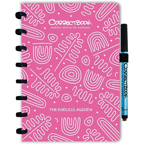 Correctbook Correctbook Endless Agenda A5, uitwisbaar / herbruikbaar, Blossom Pink (roze)