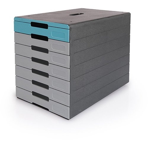 Durable Durable ladenblok Idealbox Pro, 7 laden, blauw