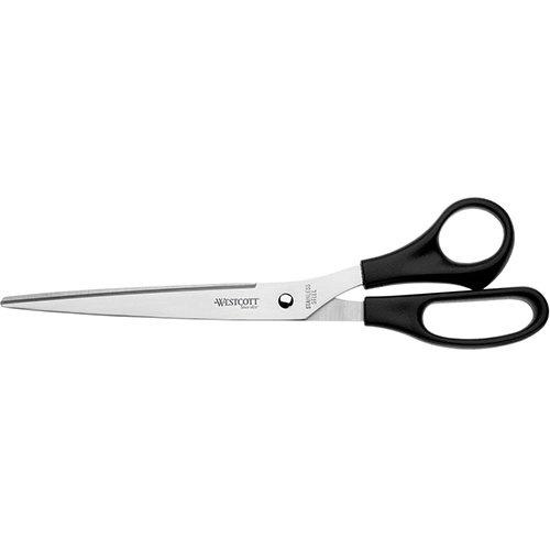 Westcott Westcott schaar 26 cm, asymmetrische ogen, zwart