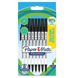 Paper Mate Paper Mate balpen Kilometrico, medium 8st. zwart