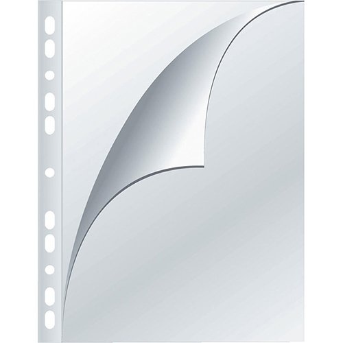 Q-CONNECT Q-CONNECT geperforeerde showtas A4 11-gaatsperforatie gekorreld 80 micron pak van 100 stuks