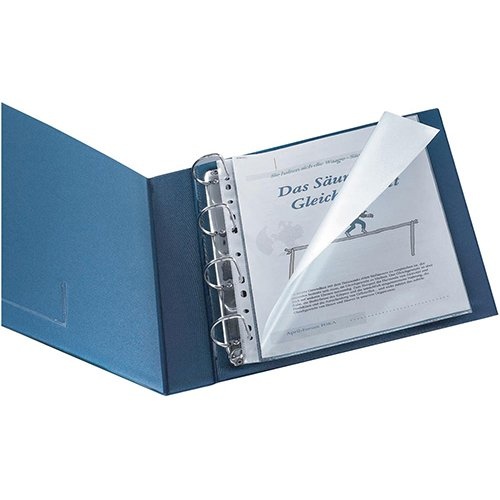 Q-CONNECT Q-CONNECT geperforeerde showtas A4 11-gaatsperforatie glashelder 80 micron pak van 25 stuks